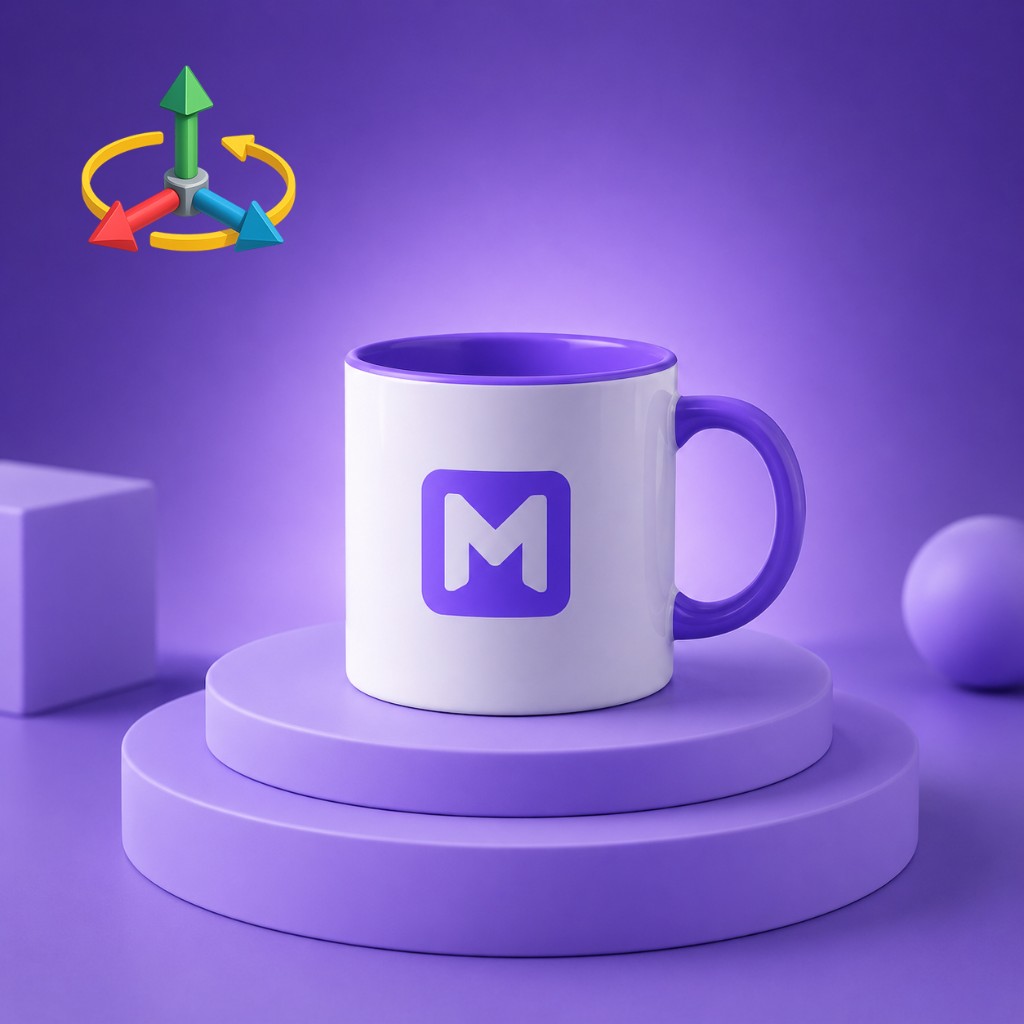 Real-time 3D mockup editor