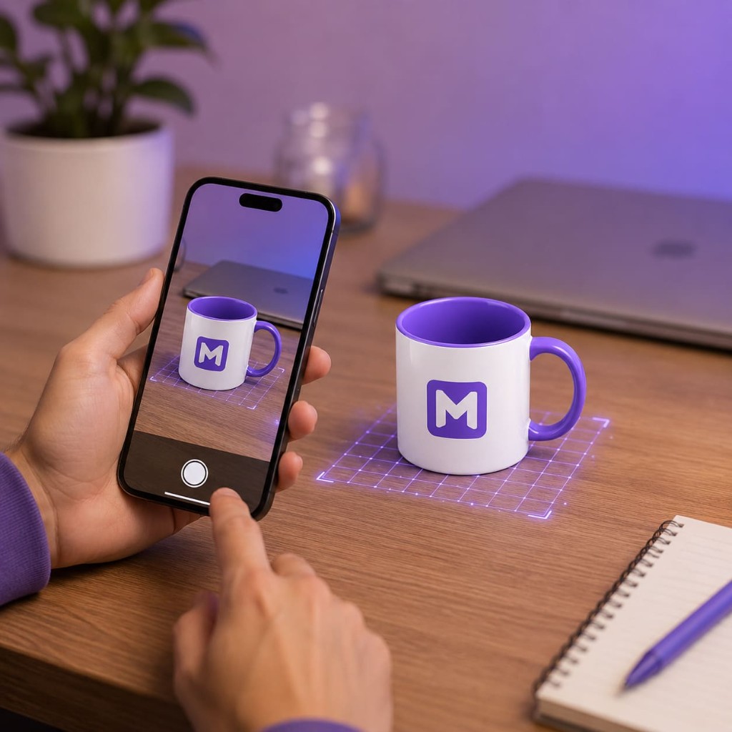 Augmented reality mockup preview on iPhone